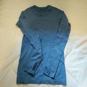 Lululemon L/S WOMEN'S BLUE SWIFTLY TECH TOP